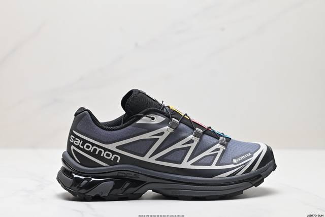 公司级salomon Xa Pro Xt-6 Gtx萨洛蒙户外越野跑鞋 鞋面采用sensifit贴合技术 全方位贴合包裹脚型 鞋跟部鞋底牵引设计 提供强大的抓地