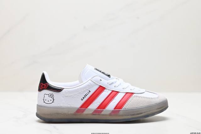 公司级adidas Originals Gazelle Indoor 三叶草休闲防滑耐磨低帮板鞋 鞋头出色设计 塑就出众贴合感 稳固的后跟贴合足部曲线设计 软弹