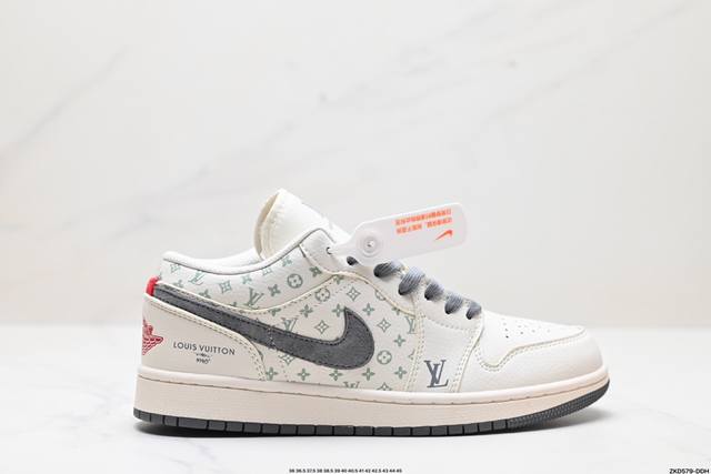 公司级nike Air Jordan 1 Low Lv联名 Aj1乔1低帮休闲板鞋 同步官方配色 市场唯一独家头层皮打造 原鞋原档案开发 原厂皮料 原档冲孔鞋头