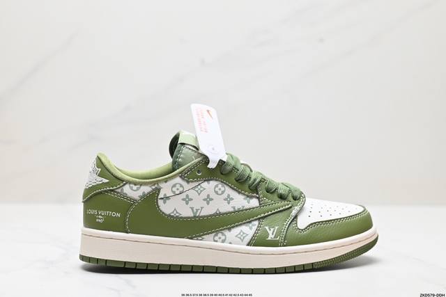 公司级aj1倒勾travis Scott X Air Jordan 1 ” Reverse Mocha “ Aj1乔1 Ts 闪电 联名倒钩 低帮文化篮球鞋 完