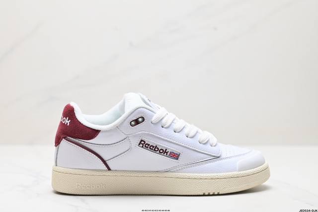 公司级reebok Club C Bula 锐步 舒适 耐磨 低帮 男女美式复古美拉德面包鞋休闲板鞋 尺码:40 40.5 41 42 42.5 43 44 4