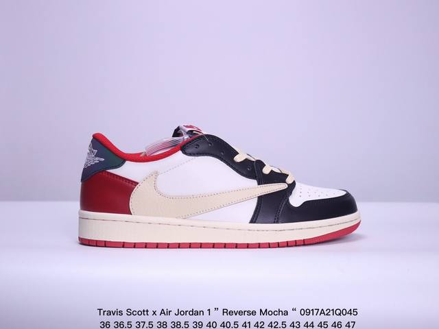 公司级aj1倒勾travis Scott X Air Jordan 1 ” Reverse Mocha “ Aj1乔1 Ts 闪电 联名倒钩 低帮文化篮球鞋 完 - 点击图像关闭