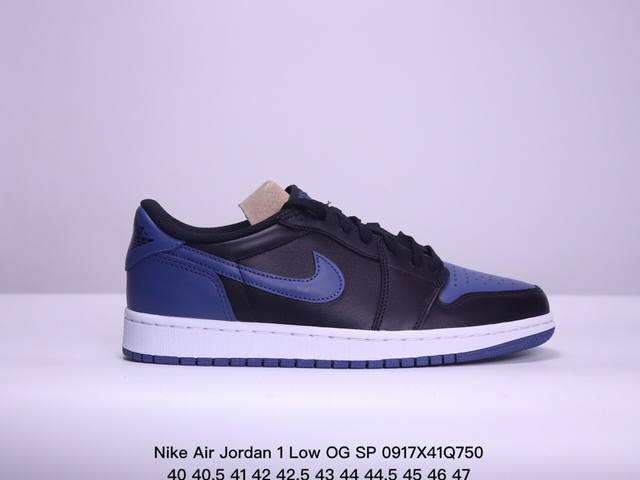 特价纯原版本 真标 耐克 Nike Air Jordan 1 Low Og Sp Military Blue Aj1乔1 倒勾 低帮篮球鞋 Aj1 乔丹1代 A