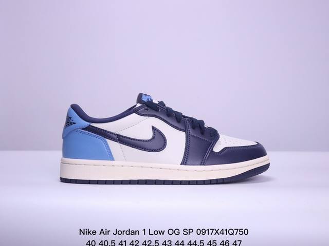 特价纯原版本 真标 耐克 Nike Air Jordan 1 Low Og Sp Military Blue Aj1乔1 倒勾 低帮篮球鞋 Aj1 乔丹1代 A