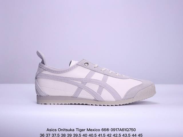 二代 头层皮 Asics 亚瑟士 男女鞋真标半码制 日产经典老牌-鬼塚虎 Onitsuka Tiger Mexico 66经典墨西哥系列复古经典百搭板鞋休闲运动 - 点击图像关闭