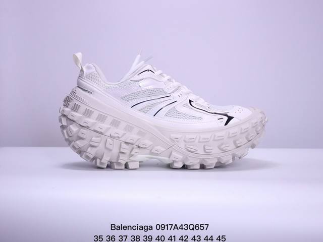 巴黎世家 Balenciaga 轮胎 Balenciaga Defender Rubber Latform Sneakers卫士系列低帮坦克履带轮胎型越野户外增