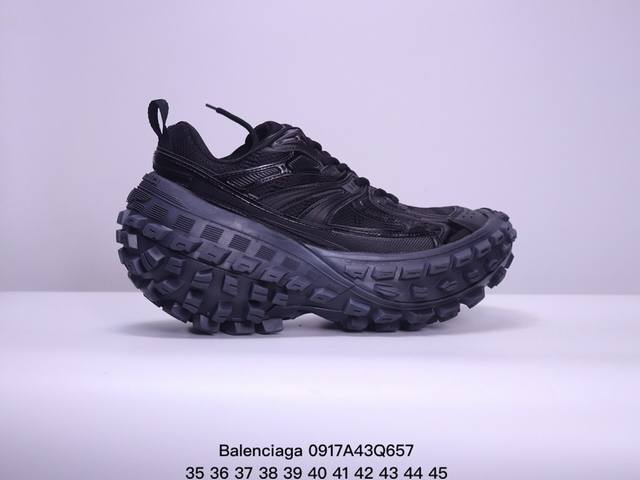 巴黎世家 Balenciaga 轮胎 Balenciaga Defender Rubber Latform Sneakers卫士系列低帮坦克履带轮胎型越野户外增