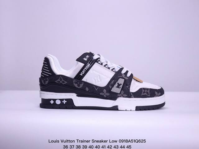 公司级全新lv路易威登louis Vuitton Trainer Sneaker Low休闲运动文化百搭板鞋 尺码:36-45 Xm0918Q625