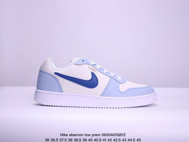 耐克nike Ebernon Low Prem 休闲运动板鞋 低帮百搭透气休闲运动板鞋，经典耐用的设计，兼顾舒适脚感和出众风范，演绎匠心之作。结构性的支撑贴合感