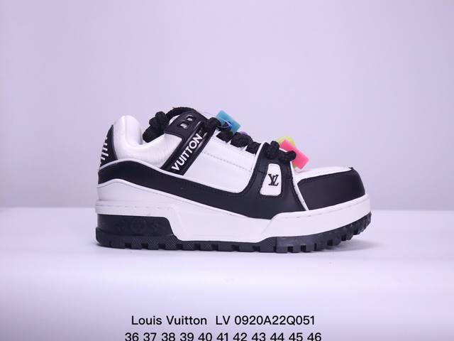 公司级路易威登 Louis Vuitton Lv路易威登板鞋 新款 Lv Trainer最新配色运动鞋 L家 篮球鞋风格运动鞋 该鞋由艺术总监 Virgil A