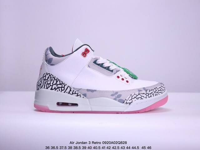 公司级air Jordan 3 Retro 复刻白水泥 Aj3 乔丹3代 Aj3 乔3 经典复刻白水泥 乔丹篮球鞋系列 鞋身以白色为主调，采用优质皮革材质搭配鞋 - 点击图像关闭