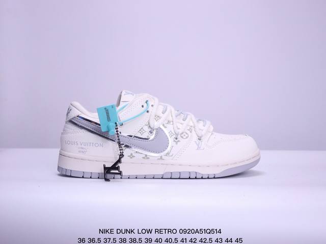 公司级耐克nike Dunk Low Retro 扣篮系列 解构抽绳复古低帮休闲运动滑板板鞋 采用脚感柔软舒适zoomair气垫 有效吸收滑板等极限运动在落地时