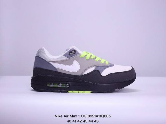 耐克nike Air Max 1 Og 初代复古气垫百搭休闲运动慢跑鞋 复古小气垫史上第一双可视气垫跑鞋 凭借着 Air Max 气垫带来的舒适脚感和鞋面面料上