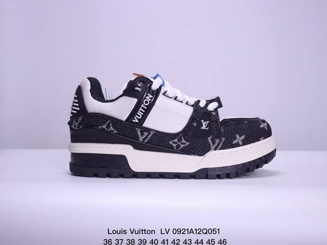 公司级路易威登 Louis Vuitton Lv路易威登板鞋 新款 Lv Trainer最新配色运动鞋 L家 篮球鞋风格运动鞋 该鞋由艺术总监 Virgil A