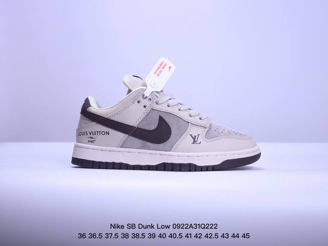 Nike Sb Dunk Low“Lv联名 周年高端定制 低帮休闲板鞋 定制鞋盒 大厂纯原品质出货 超高清洁度 皮料切割干净无任何毛边 细节完美 Size:36