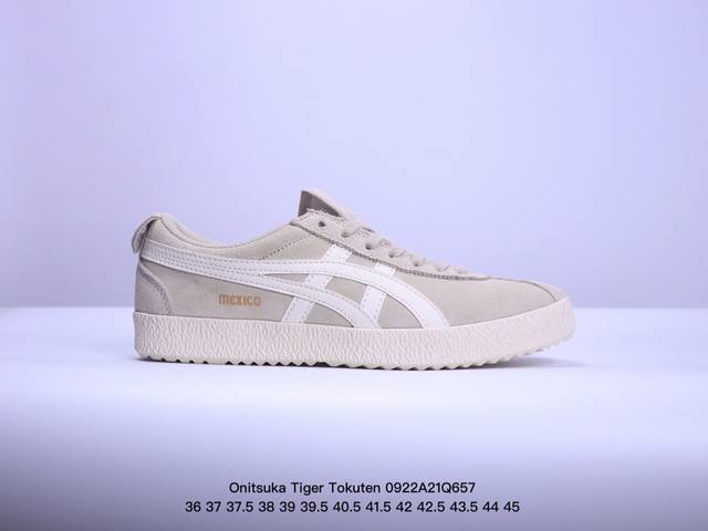 公司级亚瑟士 Onitsuka Tiger Tokuten 复古低帮休闲跑鞋 实拍首发 鞋跟 鞋舌处印有鬼塚虎特有的品牌logo标志 提升品牌的认知度 柔软内里