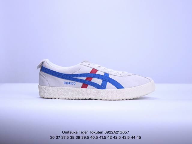 公司级亚瑟士 Onitsuka Tiger Tokuten 复古低帮休闲跑鞋 实拍首发 鞋跟 鞋舌处印有鬼塚虎特有的品牌logo标志 提升品牌的认知度 柔软内里