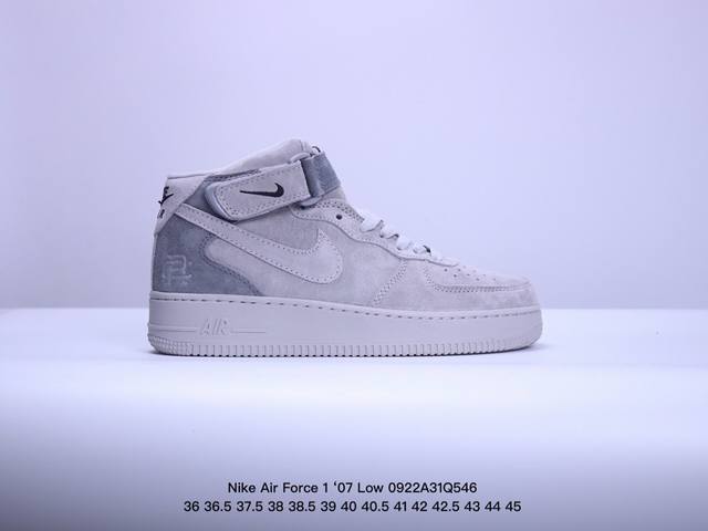 新款中帮 魔术贴 Af1耐克 Nike Air Force 1 ‘07 Low 空军一号 小白鞋 气垫厚底增高百搭运动板鞋 原楦头原纸板 打造纯正空军版型，专注