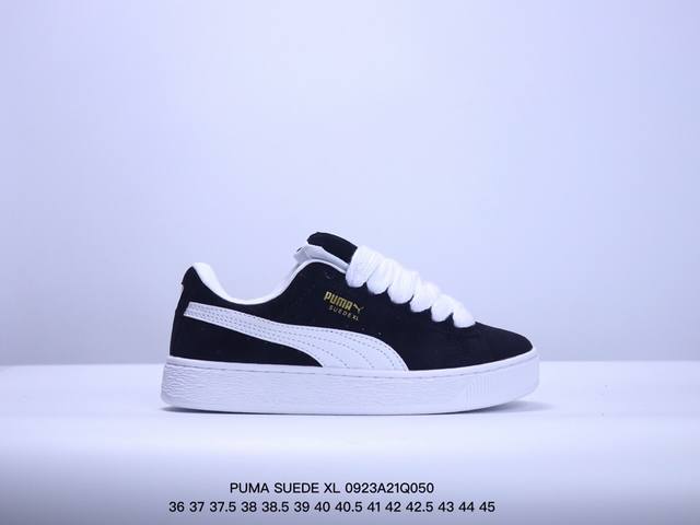 Puma Suede Xl 彪马新款面包鞋男女同款复古休闲板鞋 赠送一双鞋带 鞋身通体采用细腻的麂皮材质 厚实柔软 质感出众 鞋侧保留puma标志性跑道图案 侧