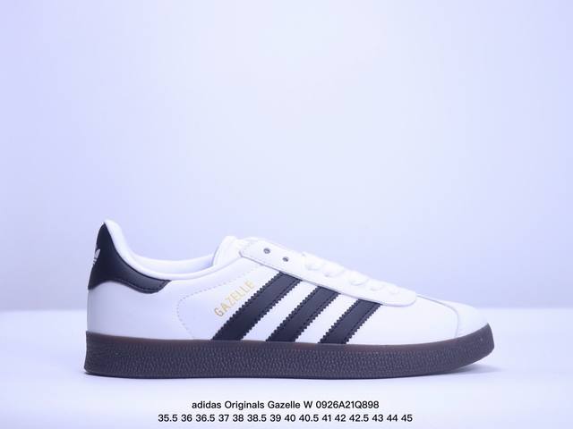 公司级adidas Originals Gazelle W 三叶草休闲防滑耐磨低帮板鞋 鞋头出色设计 塑就出众贴合感 稳固的后跟贴合足部曲线设计 软弹舒适 不易