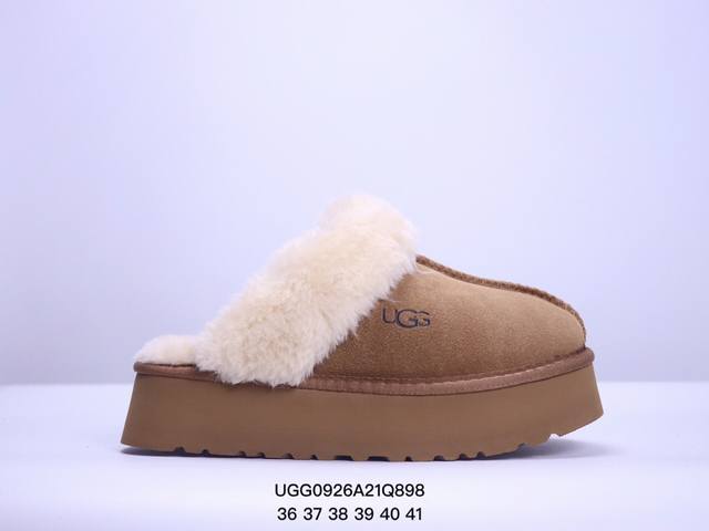 Ugg 冬季加绒加厚雪地靴 周冬雨同款 羚羊棕羊毛材质厚底短靴 Size:36～41 Xm0926Q898