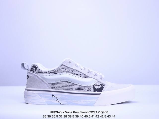 Hirono X Vans Knu Skool 泡泡玛特小野联名 灰白涂鸦 此次vans携手泡泡玛特爆款ip 太有看头了！ Vans超火的土豆鞋，复古经典，鞋头