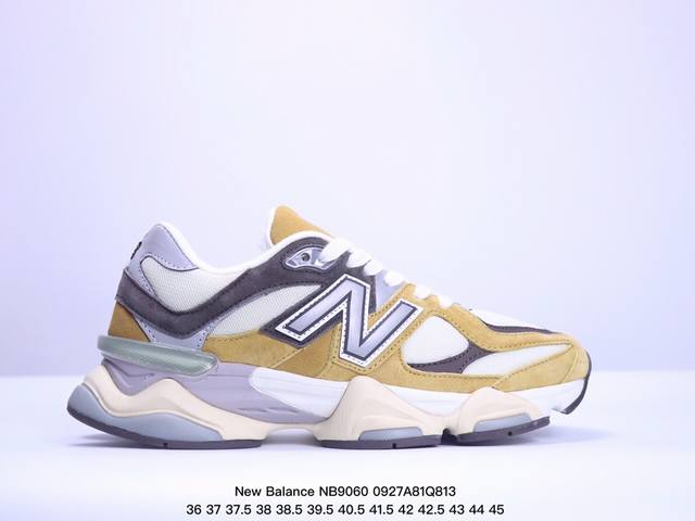 公司级new Balance 公司级版本 Nb9060 联名款 复古休闲运动慢跑鞋 鞋款灵感源自设计师本人对夏日的怀日回忆。鞋面大身由空间双格及磨砂鞋面拼接而生