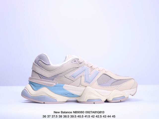 公司级new Balance 公司级版本 Nb9060 联名款 复古休闲运动慢跑鞋 鞋款灵感源自设计师本人对夏日的怀日回忆。鞋面大身由空间双格及磨砂鞋面拼接而生