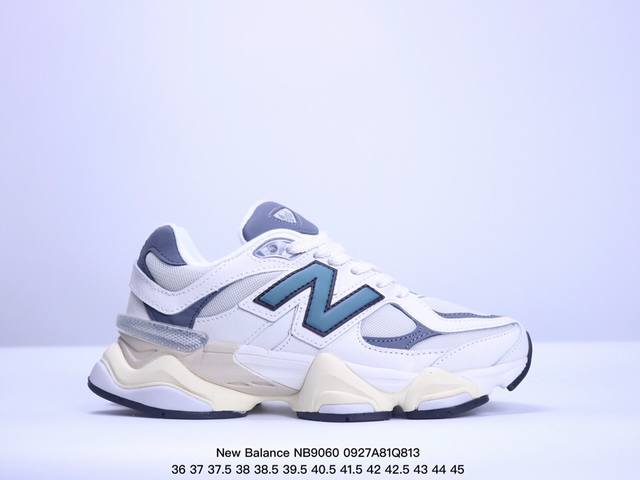 公司级new Balance 公司级版本 Nb9060 联名款 复古休闲运动慢跑鞋 鞋款灵感源自设计师本人对夏日的怀日回忆。鞋面大身由空间双格及磨砂鞋面拼接而生