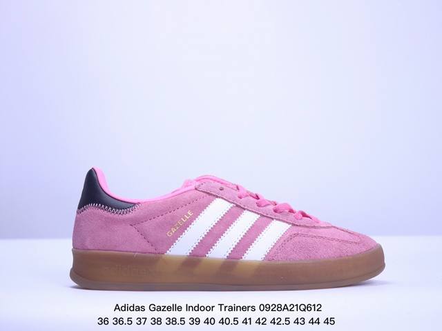 Adidas Gazelle Indoor Trainers 羊羚内系训列帮低复古百搭休运闲动德训风板鞋“皮麂草莓熊桃黑粉” 号货：Ji2585 码尺：35 3