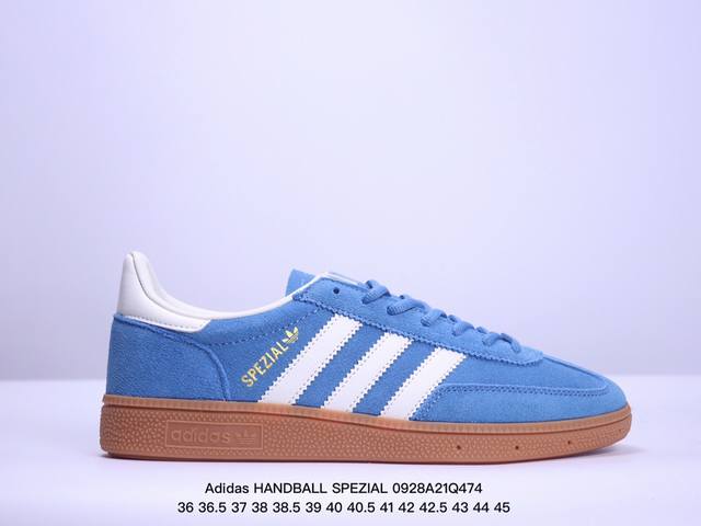 阿迪达斯 Adidas Handball Spezial 三叶草学院风复古休闲板鞋 橡胶底柔软绒面革经典运动鞋 货号：Fv1227 码数：36-45 含半码 X