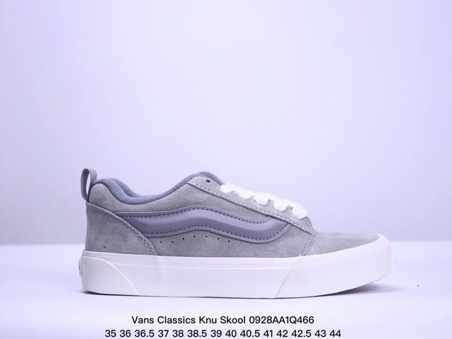 超火的vans面包鞋平替款来了 Vans Classics Knu Skool 肥胖大logo黑白 海军蓝 经典面包鞋 Imran Potato与vans联名超