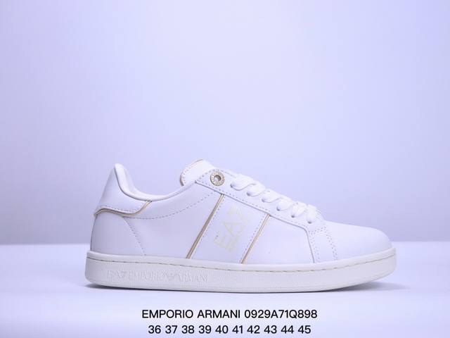 公司级emporio Armani阿玛尼 Ea7 皮革 舒适圆头百搭系带 低帮 板鞋 货号:X8X102 尺码:36-45 Xm0929Q898