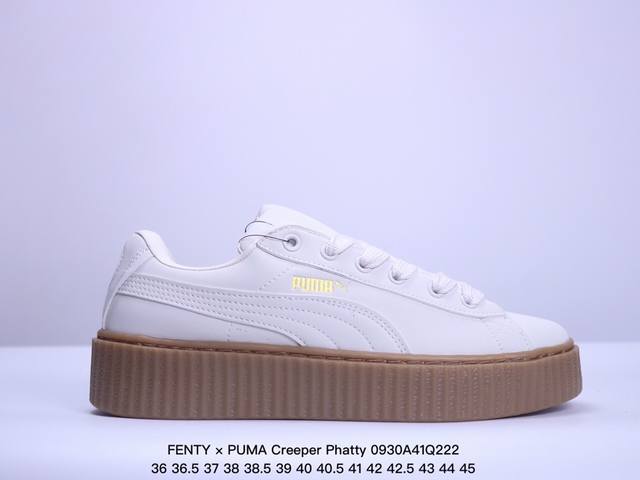 公司级fenty × Puma Creeper Phatty 舒适简约 耐磨透气低帮 板鞋 货号:399332 01 尺码:36 37 37.5 38 38.5