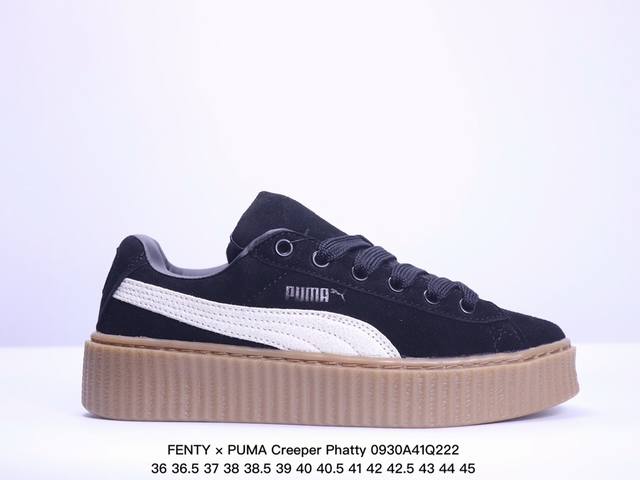 公司级fenty × Puma Creeper Phatty 舒适简约 耐磨透气低帮 板鞋 货号:399332 01 尺码:36 37 37.5 38 38.5