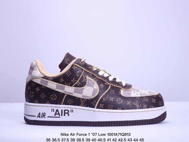 公司级nike Air Force 1 High X Louis Vuitton 原楦头原纸板 打造纯正高帮空军版型 专注外贸渠道 全掌内置蜂窝气垫 原盒配件