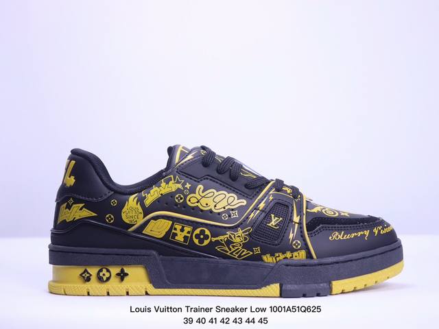 全新lv路易威登louis Vuitton Trainer Sneaker Low休闲运动文化百搭板鞋 ！ Xm 1Q625