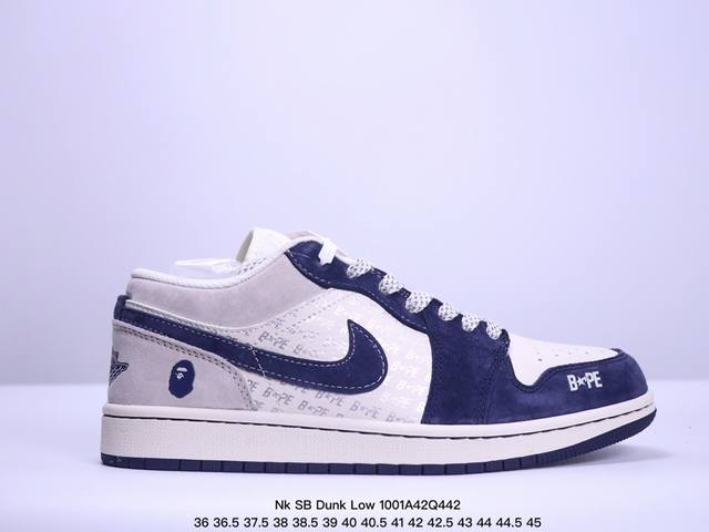 头层带半码耐克nk Sb Dunk Low Diy 联名-周年高端定制 低帮休闲板鞋 货号：Dq1098-346 #定制鞋盒 大厂纯原品质出货 超高清洁度 皮料