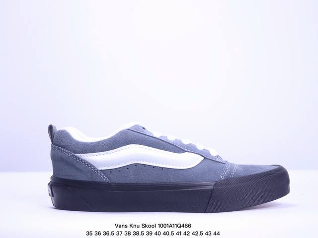 Vans Knu Skool 百搭休闲防滑减震低帮 板鞋男女同款vans 面包深灰黑底 颜色：Vans 面包深灰黑底 货号：Vn000D22Pwt 尺码：35