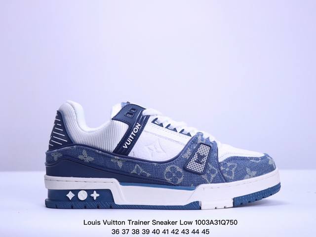 全新lv路易威登louis Vuitton Trainer Sneaker Low休闲运动文化百搭板鞋 ！ Xm 3Q750