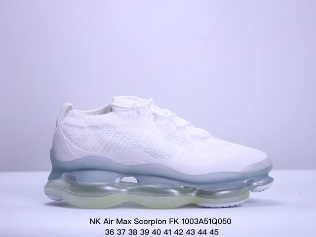 公司级nk Air Max Scorpion Fk 次世代气垫搭载全掌长气垫鞋款 采用类似于 Vapormax Plus 和 Vapormax Flyknit