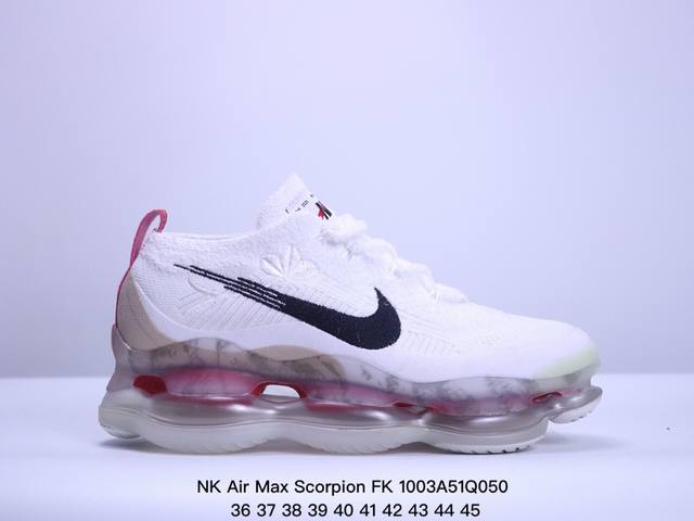 公司级nk Air Max Scorpion Fk 次世代气垫搭载全掌长气垫鞋款 采用类似于 Vapormax Plus 和 Vapormax Flyknit