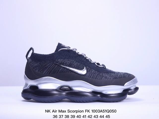 公司级nk Air Max Scorpion Fk 次世代气垫搭载全掌长气垫鞋款 采用类似于 Vapormax Plus 和 Vapormax Flyknit