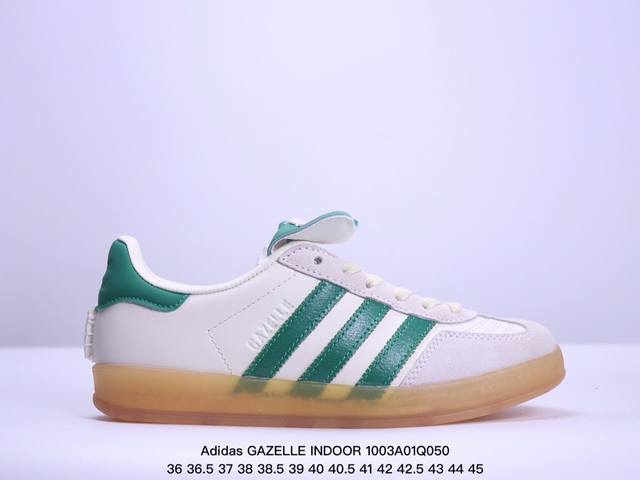 Adidas Gazelle Indoor 人气单品 无论是外出漫步还是宅家休憩，这款adidas Gazelle系列室内经典运动鞋鞋，力求让时尚型格伴你左右。 - 点击图像关闭