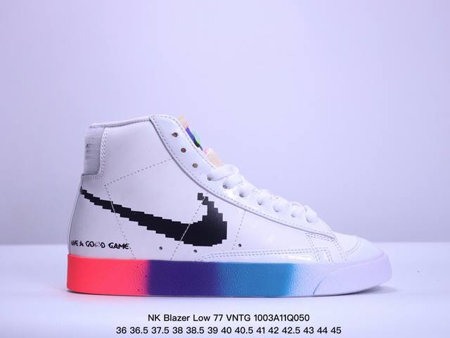 真标nk Blazer Low 77 Vntg 复古经典开拓者 纯原系列 官方货号：Da6364 001 颇具辨识度的nike Blazer Mid配色，将于今