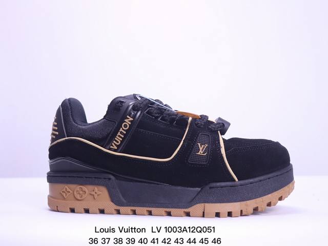 公司级路易威登 Louis Vuitton Lv路易威登板鞋 新款 Lv Trainer最新配色运动鞋 L家 篮球鞋风格运动鞋 该鞋由艺术总监 Virgil A