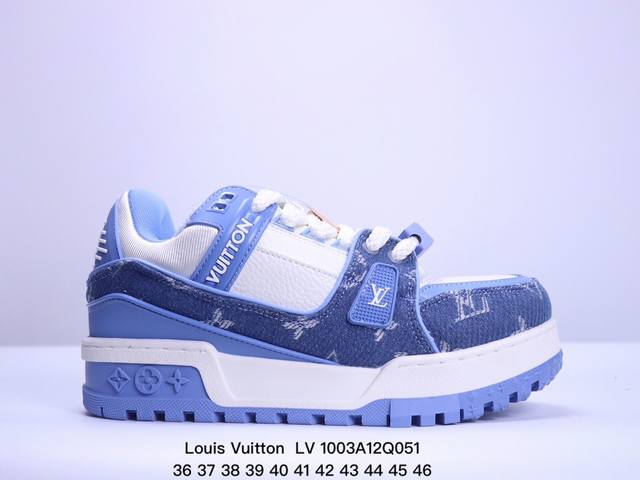 公司级路易威登 Louis Vuitton Lv路易威登板鞋 新款 Lv Trainer最新配色运动鞋 L家 篮球鞋风格运动鞋 该鞋由艺术总监 Virgil A