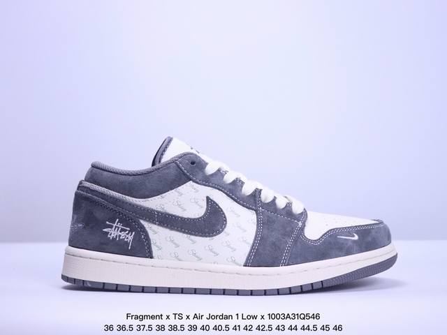 Fragment X Ts X Air Jordan 1 Low X 斯图西 三方联名倒钩低帮 纯原大厂出品 唯一可媲美原版 同价位区间无对手 全新的三方联名低