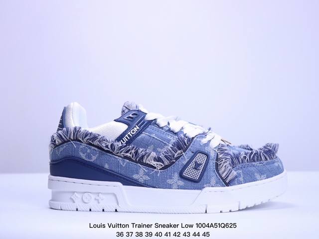 公司级全新lv路易威登louis Vuitton Trainer Sneaker Low休闲运动文化百搭板鞋 Xm 4Q625