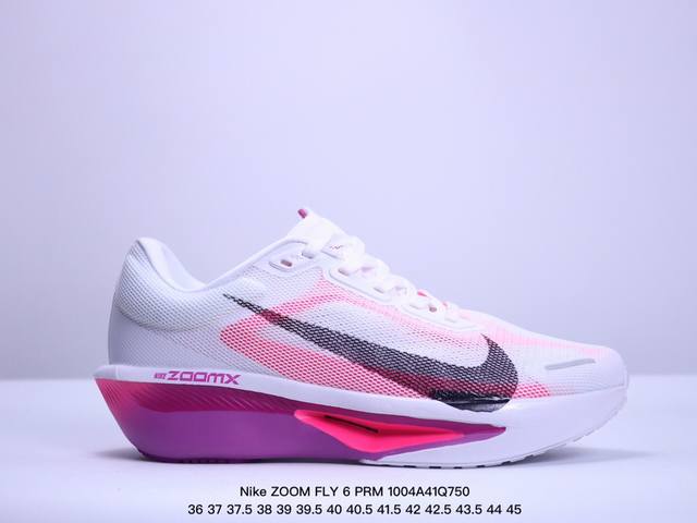 Nike 耐克 2024春新款男女子zoom Fly 6 Prm缓震轻便跑步鞋。这款鞋在继承了 Nike Zoom Fly 5 的基础上，承诺为跑者带来更上一层 - 点击图像关闭